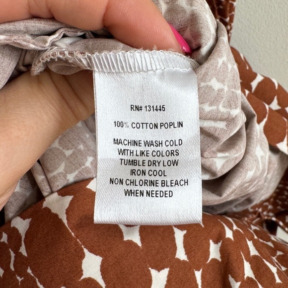 WHIT • Dockside Dress in Abstract Brown/White Print - Picture 12 of 15